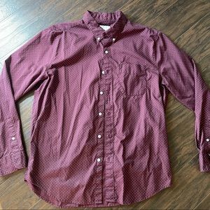 Men’s American Eagle burgundy button down